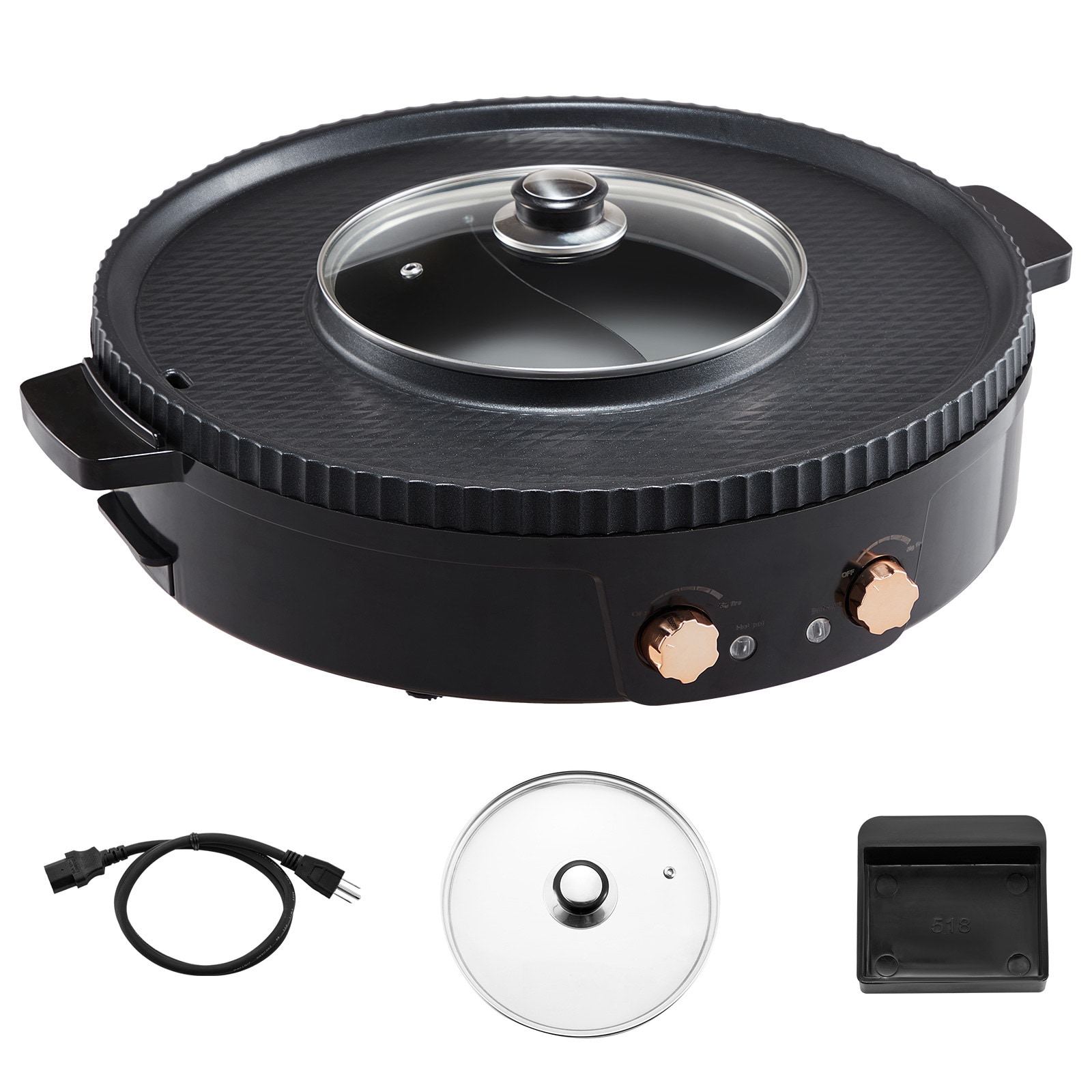 Electric Smokeless Grill And Hot Pot For Indoor Cooking_voghion.com